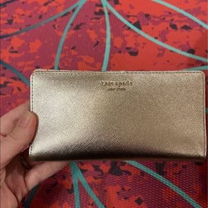 Kate Spade Gold Metallic wallet